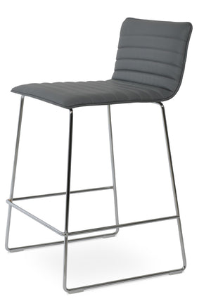 Soho Concept Corona Barstools & Counterstools - Stylish Leatherette, Chrome/Black Wire Bases, 2-year Guarantee! Chrome,Grey  Soho-concept-dining-chair-07638