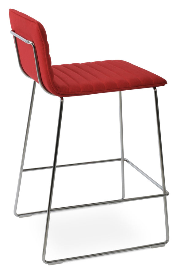 Soho Concept Corona Barstools & Counterstools - Stylish Wire Back Design, Plush Upholstery, 10-year Guarantee! Chrome,Red  Soho-concept-dining-chair-11031