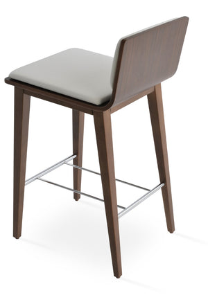 Soho Concept Corona Premium Wood Barstools & Counterstools - Stylish, Durable, Removable Leatherette Pads & Finishes Walnut,White  Soho-concept-dining-chair-11041