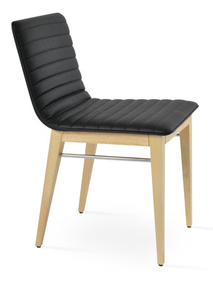 Soho Concept Corona Wood Dining Chair - Stylish Full Upholstery With 2-year Guarantee In Soft Black, Walnut & Gold Black,Natural,Ash  Soho-concept-dining-chair-01784