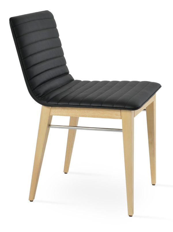 Soho Concept Corona Wood Dining Chair - Stylish Full Upholstery With 2-year Guarantee In Soft Black, Walnut & Gold Black,Natural,Ash  Soho-concept-dining-chair-01784