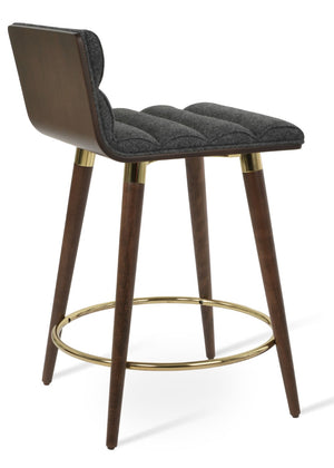 Soho Concept Corona Dr. Wood Barstools & Counterstools With Removable Camira Blazer Wool Pads - 10-year Guarantee! Walnut,Dark Grey  Soho-concept-dining-chair-11051