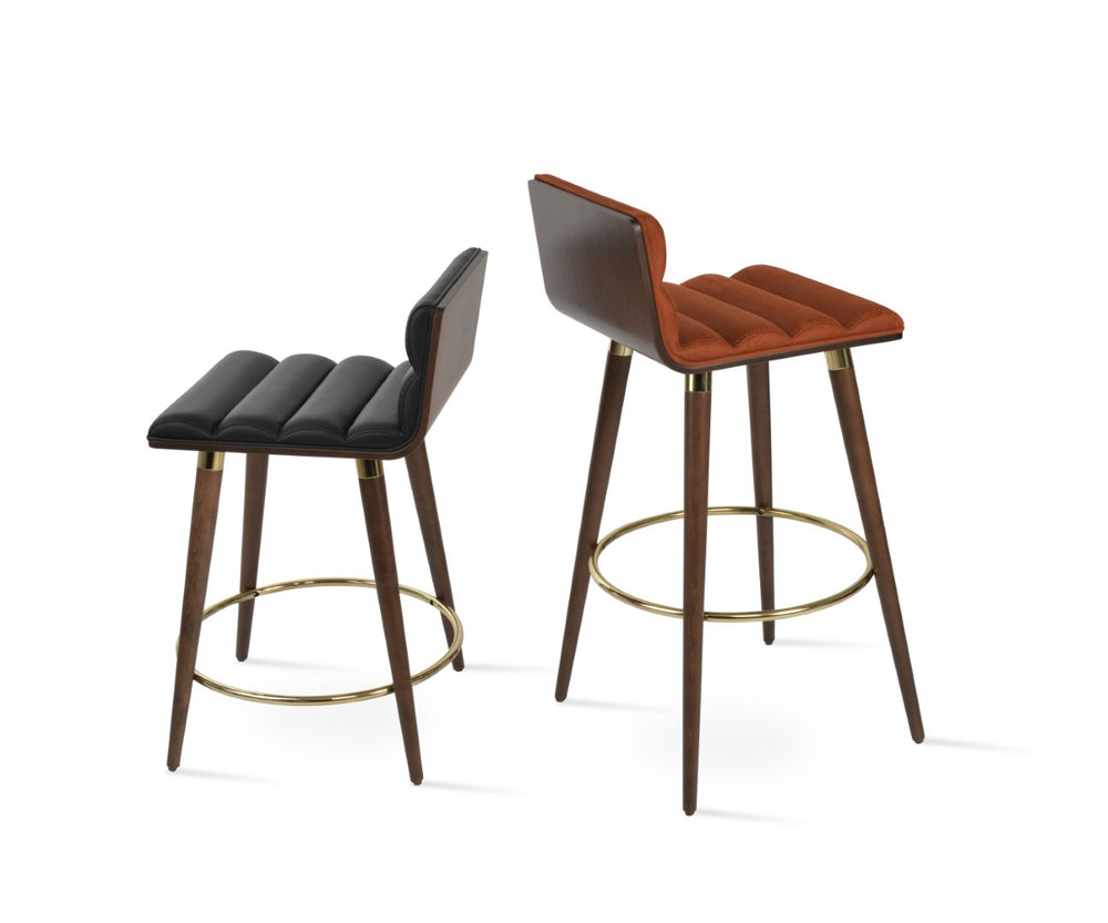 Soho Concept Corona Dr. Wood Barstools & Counterstools - Stylish Plywood Seats With Removable Camira Pads, 10-year Guarantee Natural,Chrome,Turquoise  Soho-concept-dining-chair-07653