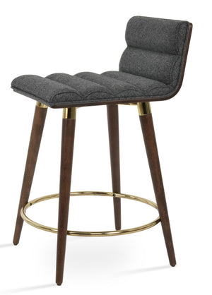 Soho Concept Corona Dr. Wood Barstools & Counterstools With Removable Camira Blazer Wool Pads - 10-year Guarantee! Walnut,Dark Grey  Soho-concept-dining-chair-11065