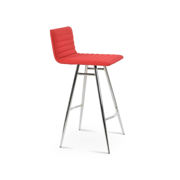 Soho Concept Corona Galata Full Upholstery Barstools & Counterstools - Luxurious Fabrics, 10-year Guarantee! Chrome,Red Steel Tubular Legs Soho-concept-dining-chair-11086