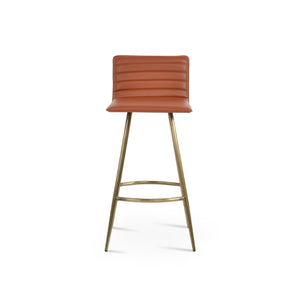 Soho Concept Corona Galata Upholstered Barstools & Counterstools - Stylish Leatherette With 2-year Guarantee! Brass Steel Tubular Legs Soho-concept-dining-chair-07661