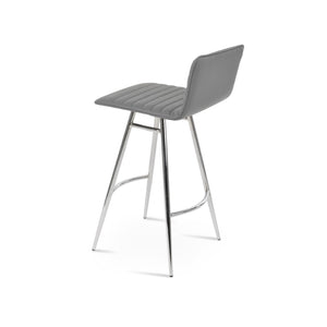 Soho Concept Corona Galata Upholstered Barstools & Counterstools - Stylish Leatherette With 2-year Guarantee! Chrome,Grey Steel Tubular Legs Soho-concept-dining-chair-11075