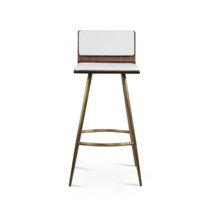 Soho Concept Corona Galata Upholstered Barstools & Counterstools - Stylish Leatherette With 2-year Guarantee! Brass,White,Walnut Steel Tubular Legs Soho-concept-dining-chair-11081