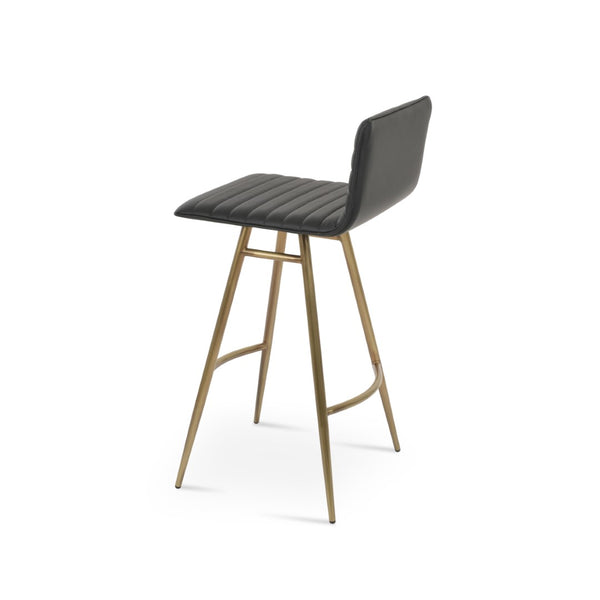 Soho Concept Corona Galata Upholstered Barstools & Counterstools - Stylish Leatherette With 2-year Guarantee! Brass,Black Steel Tubular Legs Soho-concept-dining-chair-11084
