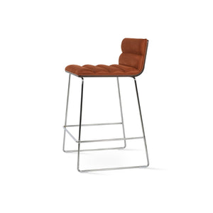 Soho Concept Corona Wire Barstools & Counterstools – Stylish Plywood Seat, Comfort Upholstery, 10-year Guarantee Chrome,Walnut  Soho-concept-dining-chair-07664