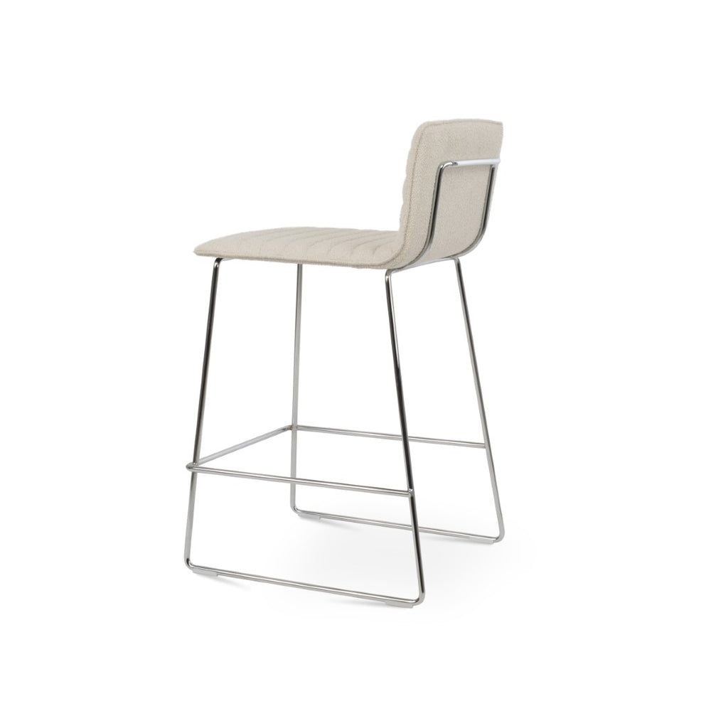Soho Concept Corona Barstools & Counterstools - Stylish Wire Back Design, Plush Upholstery, 10-year Guarantee! Chrome,White  Soho-concept-dining-chair-11092