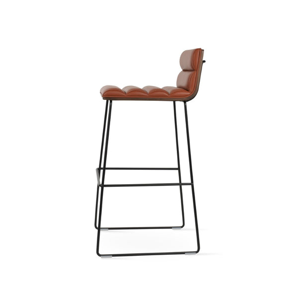 Soho Concept Corona Barstools & Counterstools - Stylish Leatherette, Chrome/Black Wire Bases, 2-year Guarantee! Black,Walnut  Soho-concept-dining-chair-07662