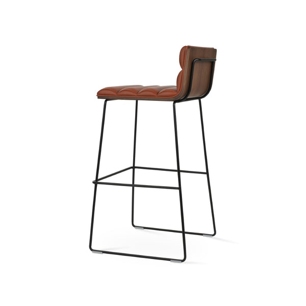 Soho Concept Corona Wire-back Barstools & Counterstools With Plywood Seat, Soft Leatherette, Stylish & Durable Black,Walnut  Soho-concept-dining-chair-06649