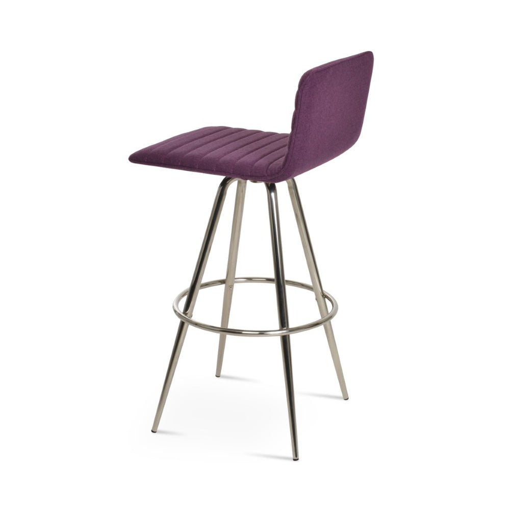 Soho Concept Corona Max Barstools & Counterstools With Removable Camira Wool Pads - 10-year Guarantee!  Steel Tubular Legs Black ,S.Steel ,Walnut Finish,Brass Soho-concept-dining-chair-11094