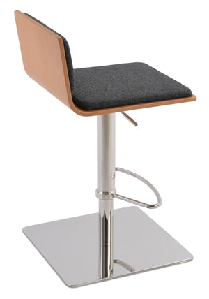 Soho Concept Corona Piston Barstools & Counterstools With Removable Camira Wool Pads | 10-year Guarantee, Walnut Chrome,Natural,Dark Grey  Soho-concept-dining-chair-11115