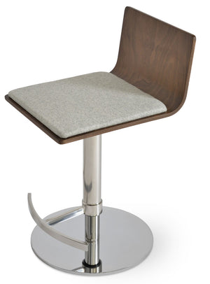 Soho Concept Corona Piston Barstools & Counterstools With Removable Camira Wool Pads | 10-year Guarantee, Walnut Walnut,Silver  Soho-concept-dining-chair-07668