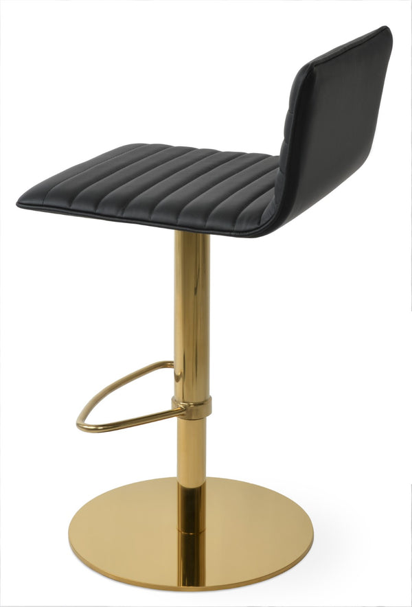 Soho Concept Corona Piston Barstools & Counterstools - Adjustable Heights, Removable Leatherette Pads, Stylish Finishes Black,Gold  Soho-concept-dining-chair-11108
