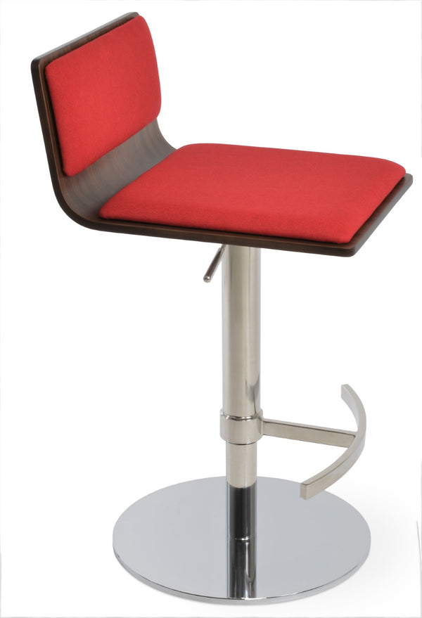 Soho Concept Corona Piston Barstools & Counterstools - Stylish Adjustable Heights, Durable Upholstery & 10-year Guarantee Red,Chrome  Soho-concept-dining-chair-11112