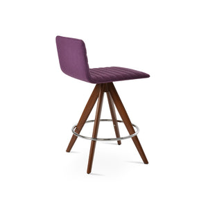 Soho Concept Corona Pyramid-mw Swivel Barstools & Counterstools In Camira Blazer Wool, 10-year Warranty, Stylish Design Walnut  Soho-concept-dining-chair-07677