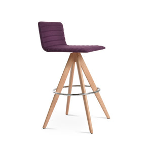 Soho Concept Corona Pyramid-mw Full Upholstered Swivel Barstools With Metal Bases & 10-year Warranty, Natural Finish Natural  Soho-concept-dining-chair-07676