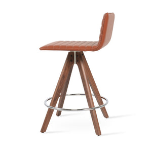 Soho Concept Corona Pyramid Barstools & Counterstools - Stylish Wood Swivel Design, Removable Fabric Pads, 10-year Guarantee Cinnamon  Soho-concept-dining-chair-07675
