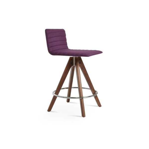 Soho Concept Corona Pyramid Barstools & Counterstools With Removable Camira Wool Pad - 10-year Guarantee! Walnut  Soho-concept-dining-chair-11135