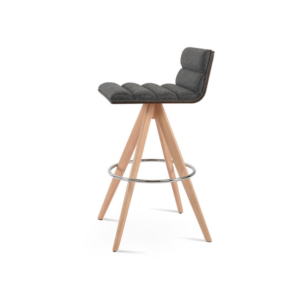 Soho Concept Corona Pyramid Barstools With Comfort Upholstery, Swivel Design & 10-year Guarantee – Stylish Seating Natural,Walnut,Dark Grey  Soho-concept-dining-chair-11127
