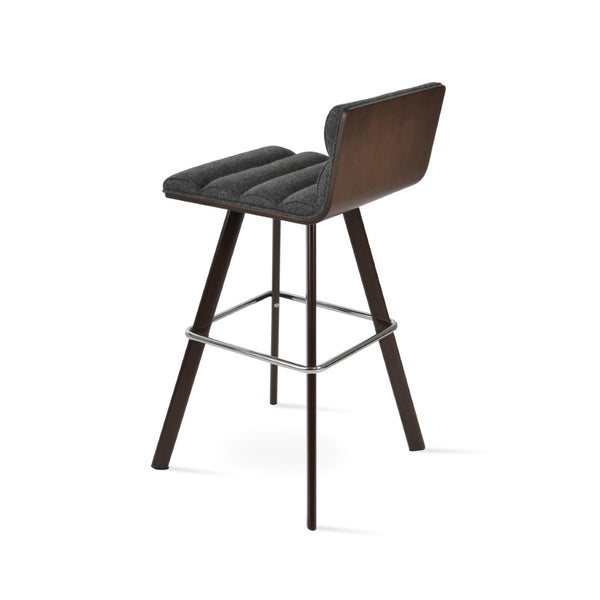 Soho Concept Corona Wood Barstools & Counterstools - Stylish Plywood Seats With Plush Upholstery & 10-year Warranty Walnut,Dark Grey  Soho-concept-dining-chair-11144