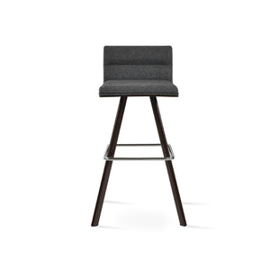 Soho Concept Corona Wood Barstools & Counterstools - Stylish Plywood Seats With Plush Upholstery & 10-year Warranty Walnut,Dark Grey  Soho-concept-dining-chair-07678