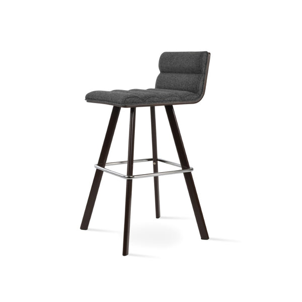 Soho Concept Corona Wood Barstools & Counterstools - Stylish Plywood Seats With Plush Upholstery & 10-year Warranty Walnut,Dark Grey  Soho-concept-dining-chair-06655