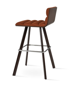 Soho Concept Corona Comfort Barstools & Counterstools With Walnut Legs, Stylish Upholstery & 10-year Warranty Walnut  Soho-concept-dining-chair-07680