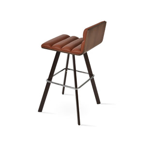 Soho Concept Corona Sword Barstools & Counterstools - Stylish Walnut Design With Comfortable Leatherette Upholstery Walnut  Soho-concept-dining-chair-11145