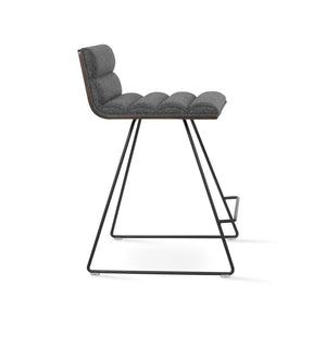 Soho Concept Corona Wire Barstools & Counterstools - Stylish Comfort Upholstery, 10-year Guarantee, Modern Design Black,Walnut,Dark Grey  Soho-concept-dining-chair-11189