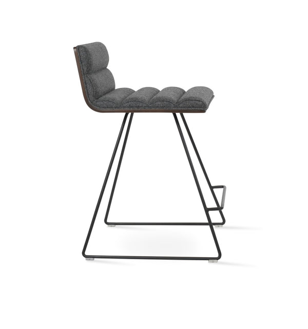 Soho Concept Corona Wire Barstools & Counterstools - Stylish Comfort Upholstery, 10-year Guarantee, Modern Design Black,Walnut,Dark Grey  Soho-concept-dining-chair-11189