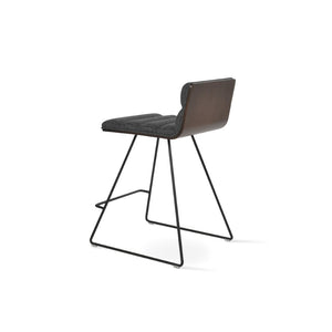 Soho Concept Corona Wire Barstools & Counterstools - Stylish Comfort Upholstery, 10-year Guarantee, Modern Design Black,Walnut,Dark Grey  Soho-concept-dining-chair-07703