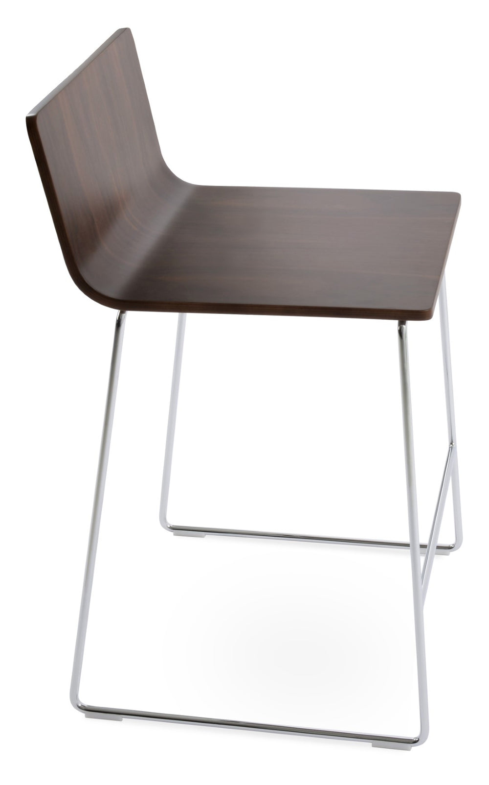 Soho Concept Corona Wire Barstools & Counterstools – Stylish Plywood Seats With Removable Camira Wool Pads, 10-year Guarantee! Walnut,Dark Grey  Soho-concept-dining-chair-07698