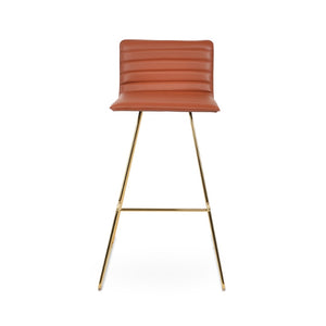 Soho Concept Corona Upholstered Barstools & Counterstools - Soft Leatherette, Stylish Chrome Base, 2-year Warranty Gold  Soho-concept-dining-chair-11157