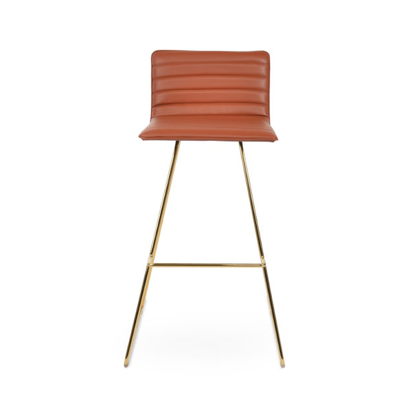 Soho Concept Corona Upholstered Barstools & Counterstools - Soft Leatherette, Stylish Chrome Base, 2-year Warranty Gold  Soho-concept-dining-chair-11157