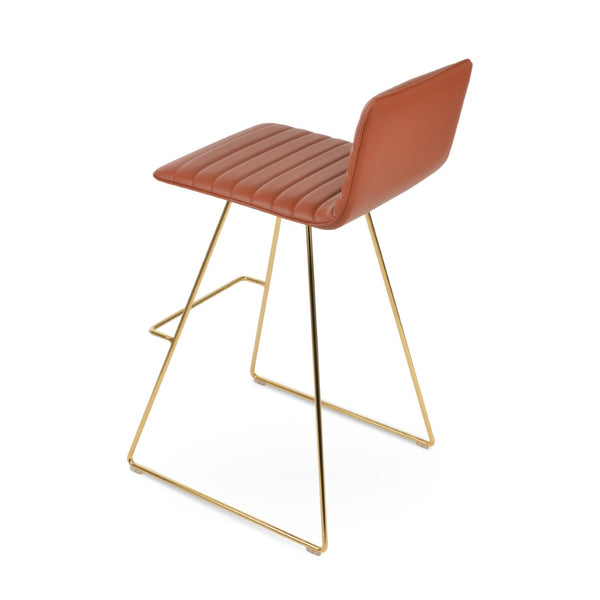 Soho Concept Corona Upholstered Barstools & Counterstools - Soft Leatherette, Stylish Chrome Base, 2-year Warranty Gold  Soho-concept-dining-chair-07689