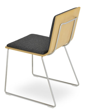 Soho Concept Corona Plywood Bar-counter Dining Chair With Removable Camira Blazer Wool Pad - 10 Year Guarantee! Chrome,Ash,Dark Grey  Soho-concept-dining-chair-01801