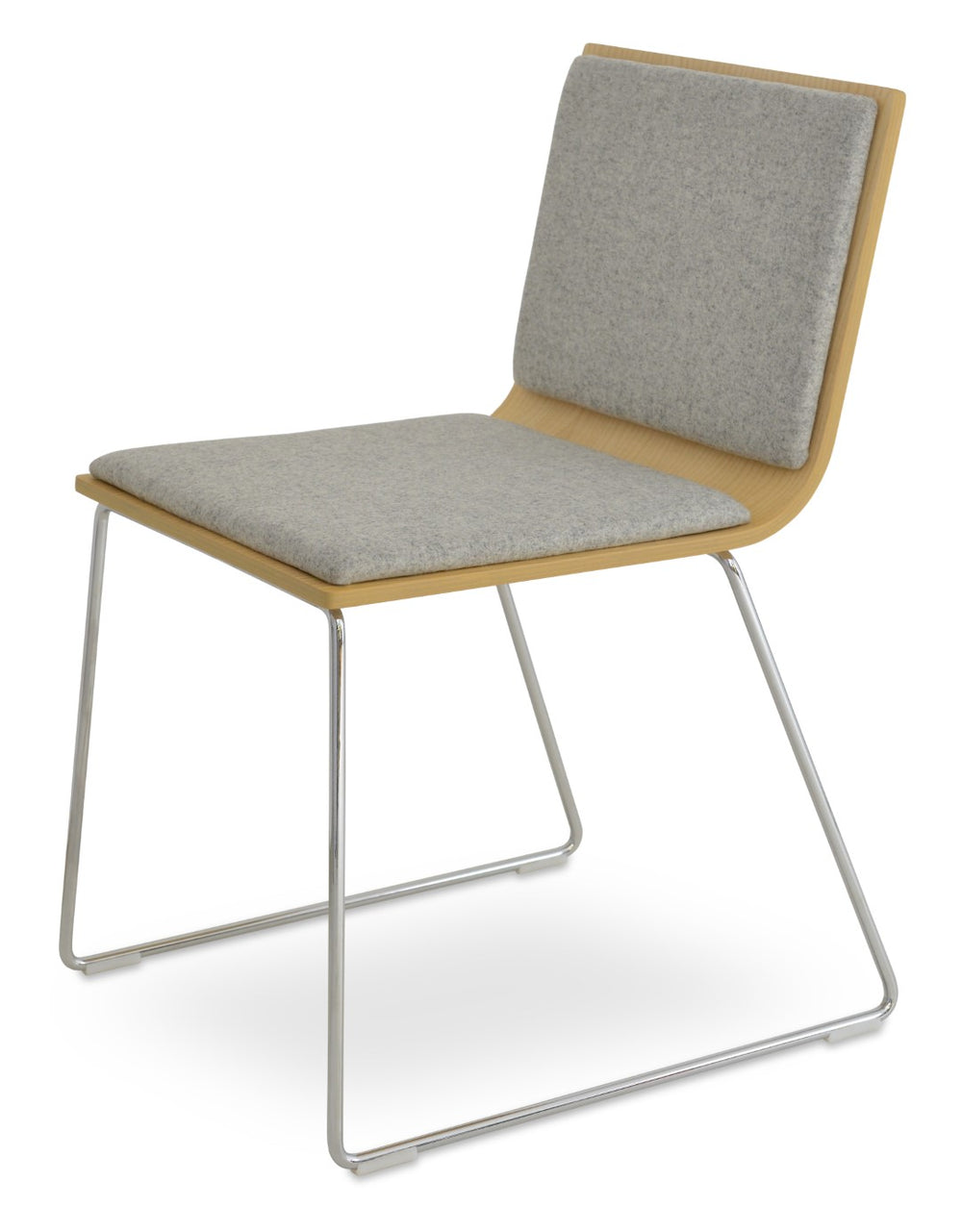 Soho Concept Corona Bar-counter Dining Chair With Plywood Seat & Camira-era Fabric Pad - 10-year Guarantee! Chrome,Ash,Silver  Soho-concept-dining-chair-01802