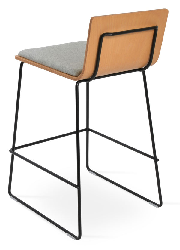 Soho Concept Corona Wire Barstools & Counterstools – Stylish Plywood Seats With Removable Camira Wool Pads, 10-year Guarantee! Black,Natural,Silver  Soho-concept-dining-chair-11167