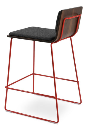Soho Concept Corona Wire Barstools & Counterstools – Stylish Plywood Seats With Removable Camira Wool Pads, 10-year Guarantee! Red,Walnut,Dark Grey  Soho-concept-dining-chair-11168
