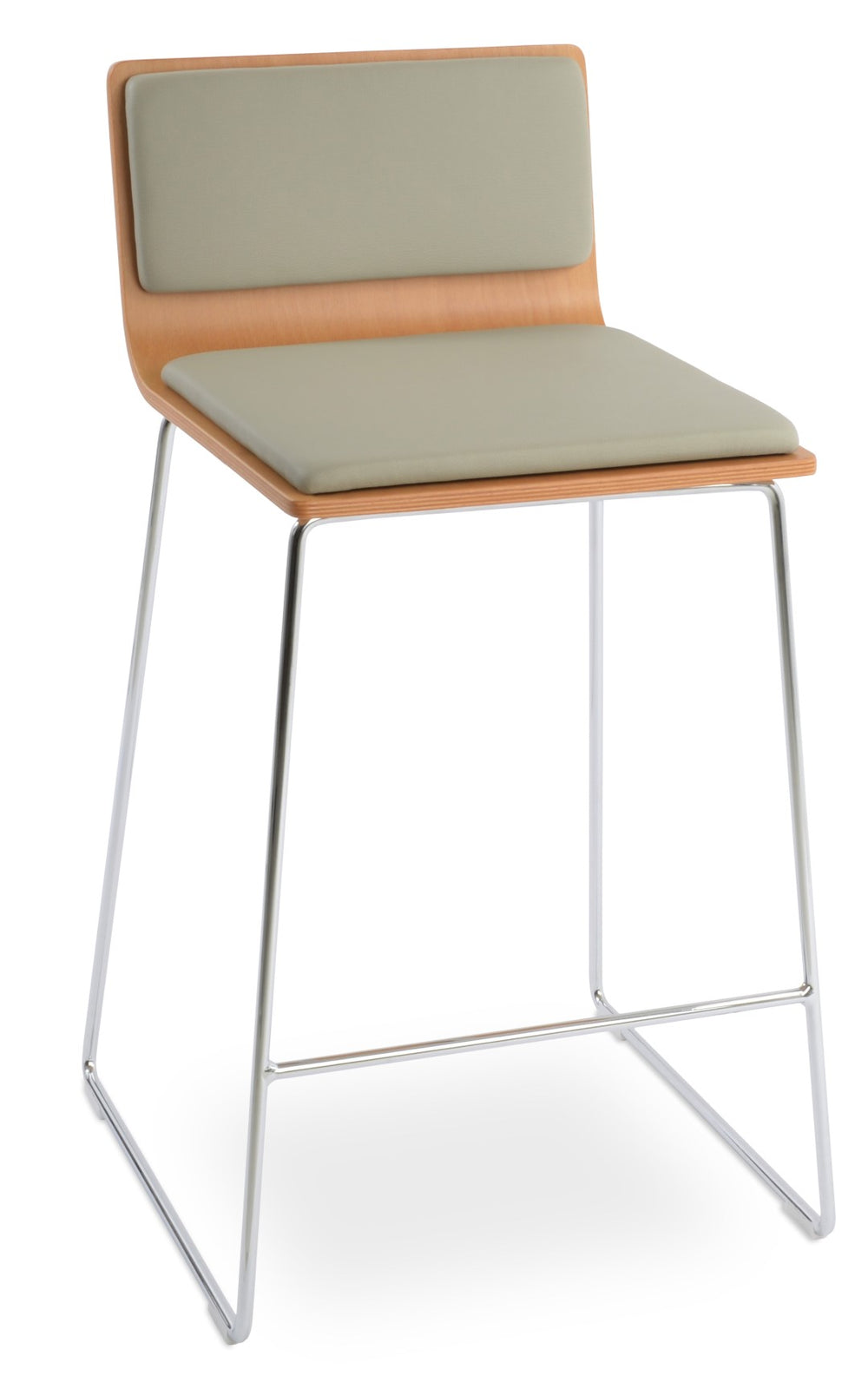 Soho Concept Corona Wire Barstools & Counterstools - Sleek Plywood Seats With Removable Pads In Gold & Walnut Natural,Light Grey  Soho-concept-dining-chair-11176