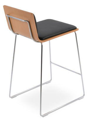 Soho Concept Corona Wire Barstools & Counterstools - Sleek Plywood Seats With Removable Pads In Gold & Walnut Natural,Black  Soho-concept-dining-chair-11174