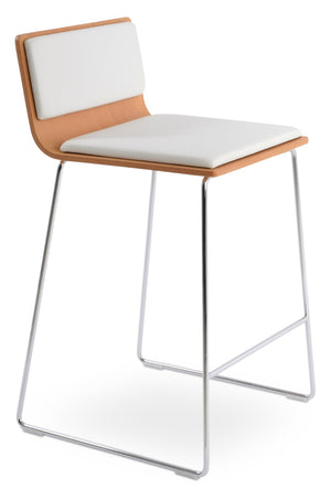 Soho Concept Corona Wire Barstools & Counterstools - Sleek Plywood Seats With Removable Pads In Gold & Walnut White  Soho-concept-dining-chair-11172