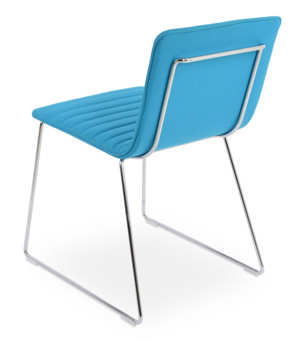 Soho Concept Corona Wire Full Upholstered Dining Chair – Luxurious Boucle, Velvet, Nubuck Fabrics & 10-year Warranty Turquoise  Soho-concept-dining-chair-01806