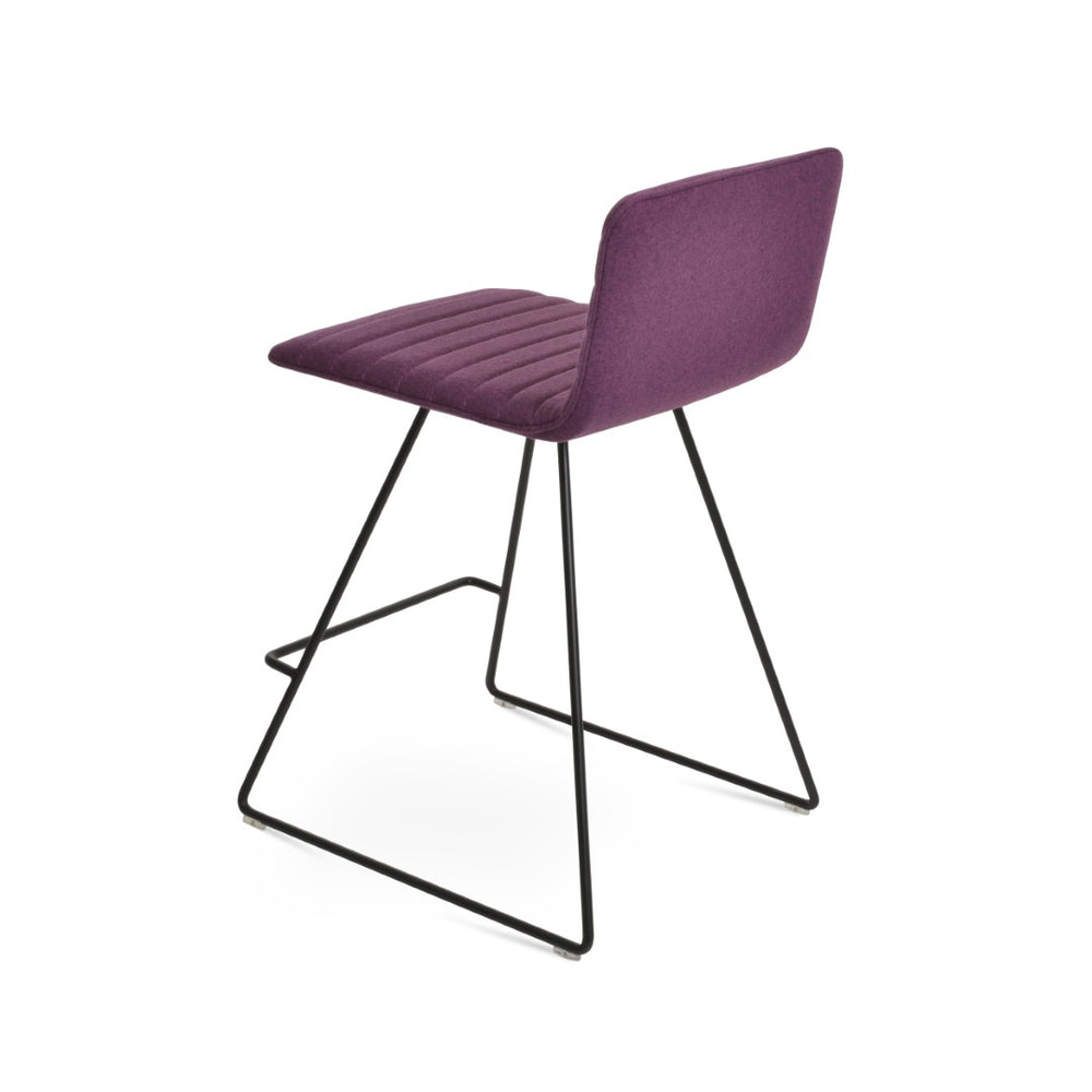 Soho Concept Corona Wire Full Upholstery Barstools & Counterstools - Plush Camira Wool, 10-year Guarantee! Black  Soho-concept-dining-chair-11148