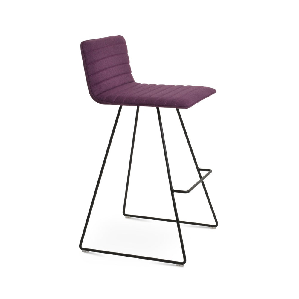 Soho Concept Corona Wire Barstools & Counterstools - Fully Upholstered Camira Wool, 10-year Guarantee, Stylish Design Black  Soho-concept-dining-chair-07685