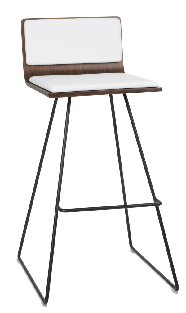 Soho Concept Corona Wire Barstools & Counterstools - Sleek Plywood Seats With Removable Pads In Gold & Walnut Black,Walnut,White  Soho-concept-dining-chair-11150